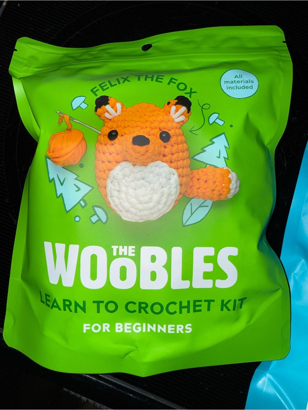 The Woobles Felix the Fox Crochet Kit - Green